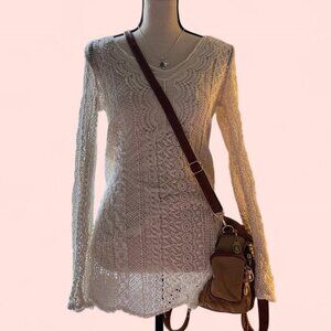 Guess Women's White and Cream Dress